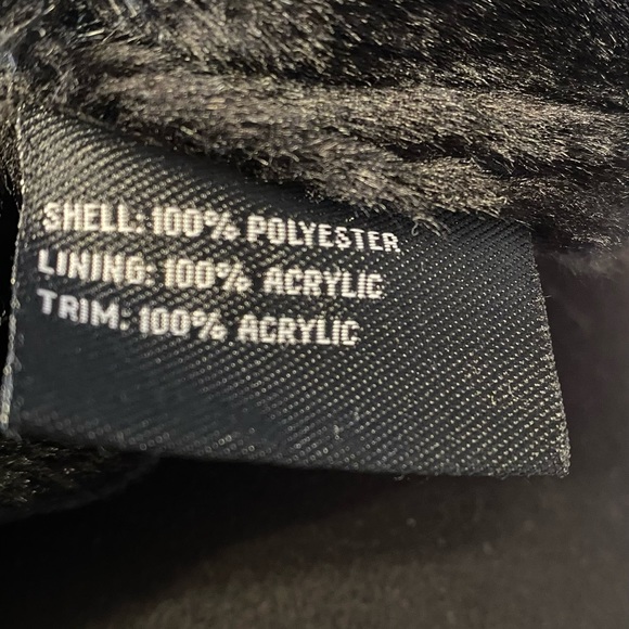 ZLC Collections Black Winter Coat/Faux Leather & Fur - Picture 5 of 6